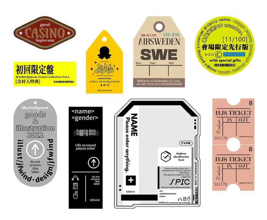 Custom labels and stickers for product packaging